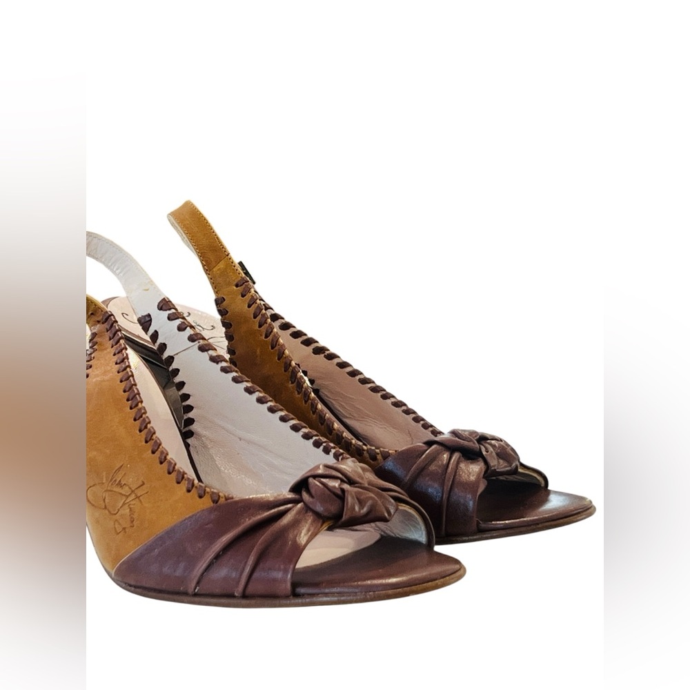 John Fluevog served and be served sling back sandals - Picture 7 of 10